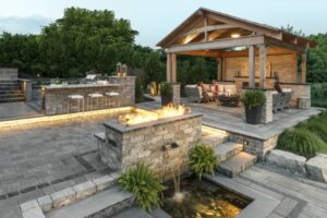 Custom Fire and Water Feature