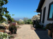 San Diego backyard with a paver walkway, decorative gravel, succulents, and hardscape beside the home.